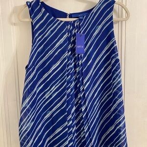 Apt. 9 Blue and White Striped Blouse
